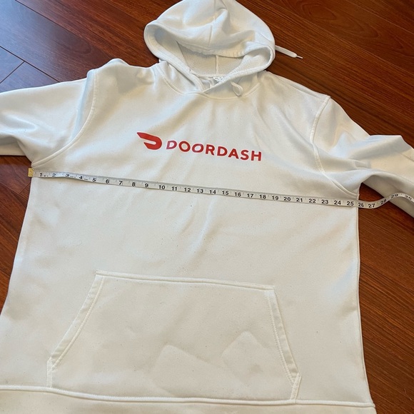 Doordash White Logo Custom Hooded Sweater Size 3XL - Picture 4 of 5